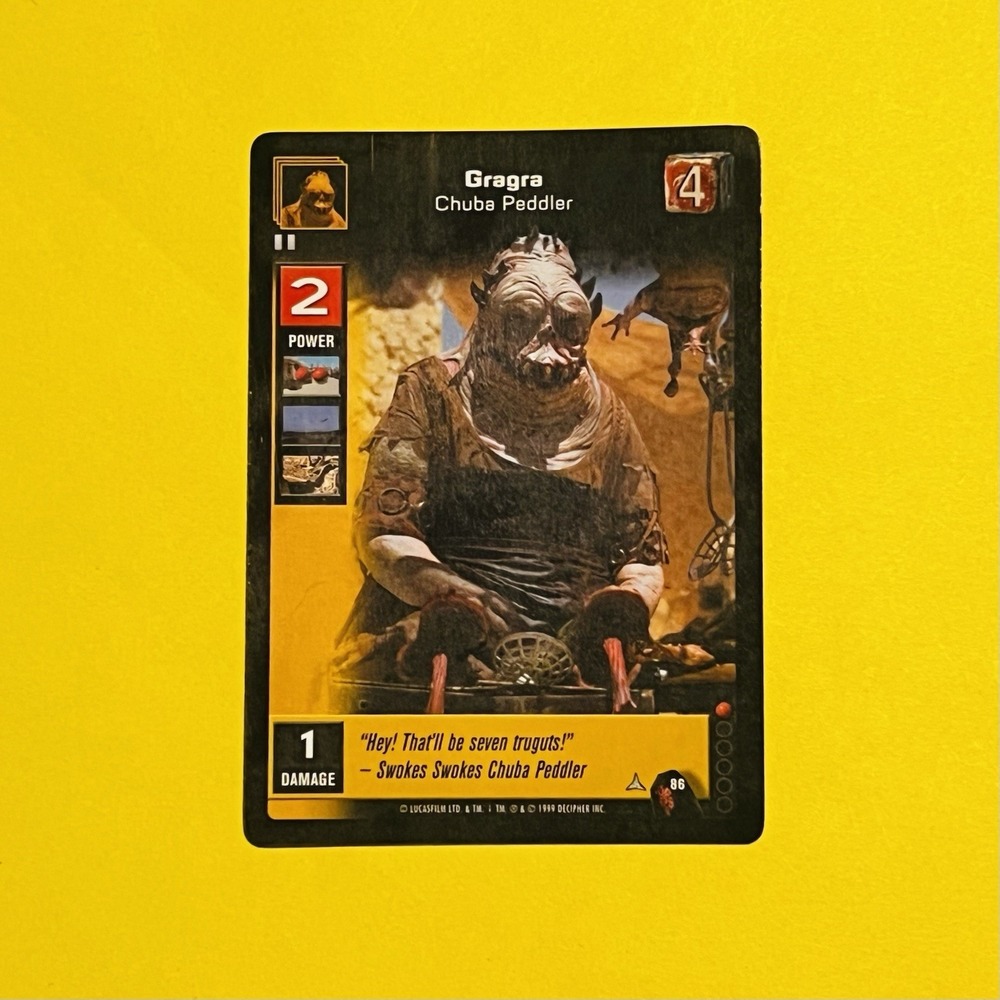 1999 Star Wars: Young Jedi CCG‎ - The Menace of Darth Maul Gragra #86